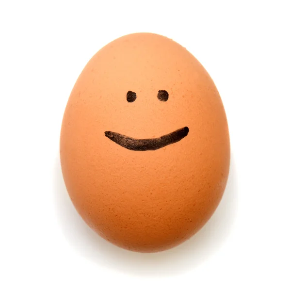 Смешное яйцо улыбается — стоковое фото