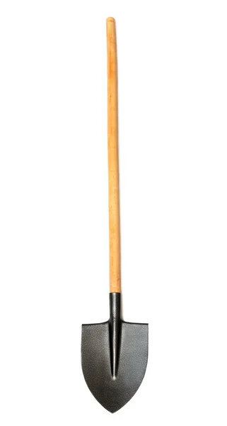 Shovel with wooden handle — Stock Photo, Image