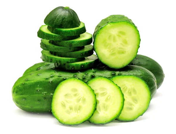 Yeşil salatalık dilimleri — Stok fotoğraf