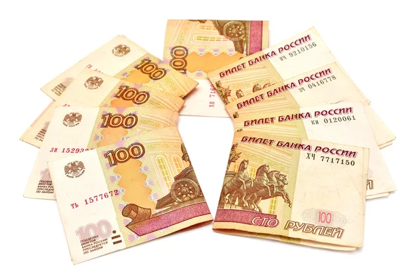 Ruské peníze rublů — Stock fotografie