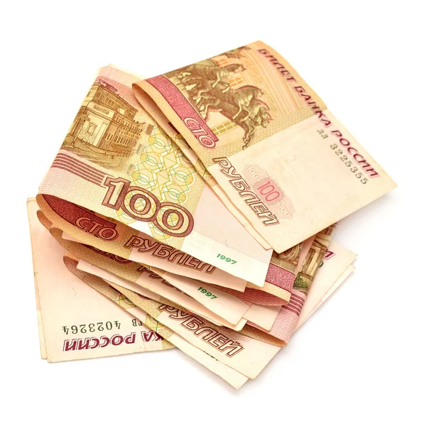 Rublos de dinheiro russos — Fotografia de Stock