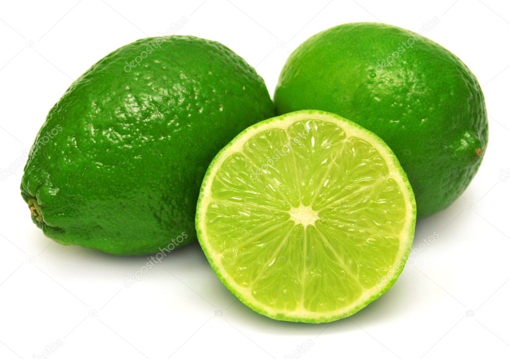 Citrus lime fruits and slice