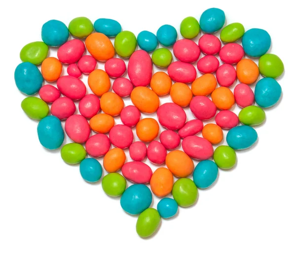 Heart of sweet candies — Stock Photo, Image