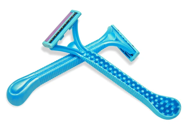 Two blue razors — Stock Photo, Image
