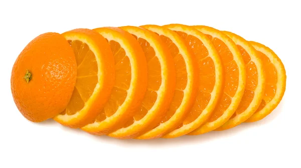 Anneaux de fruits orange tranchés — Photo