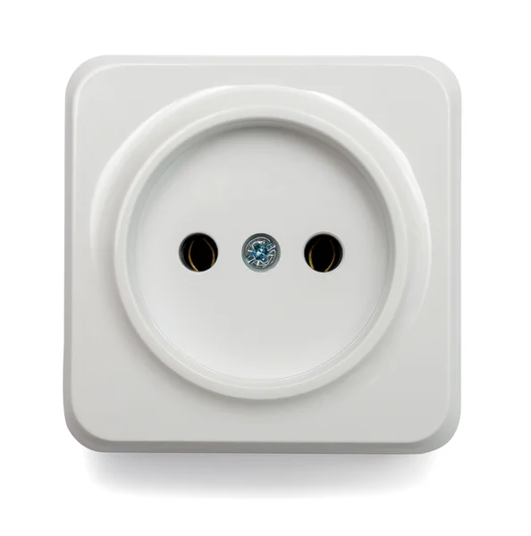 One white outlet — Stock Photo, Image