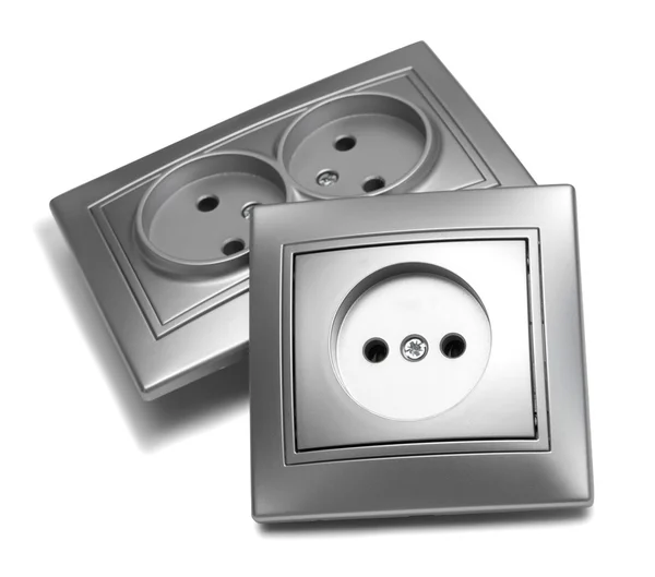 Gray shiny outlets — Stock Photo, Image