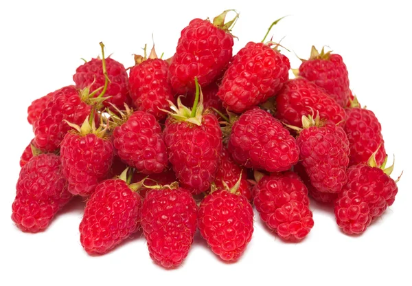 Fresh raspberries heap — Stock Photo, Image