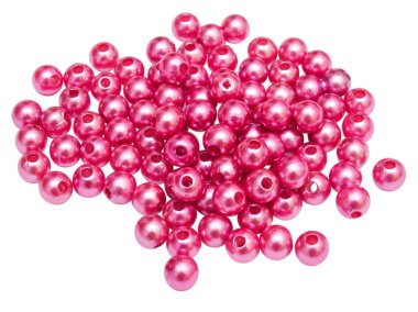 Pembe boncuk izole