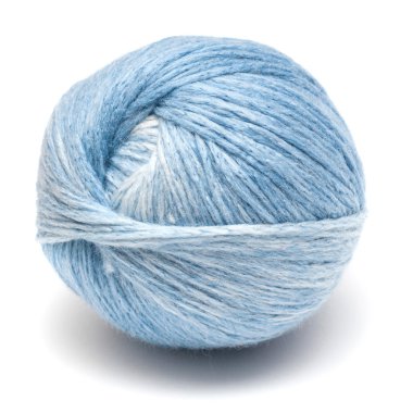 Top mavi iplik dikiş ile 