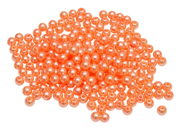 Orange beads isolated — Stock Photo, Image