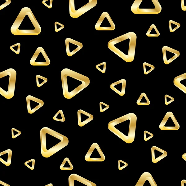 Modèle géométrique sans couture triangles d'or — Image vectorielle