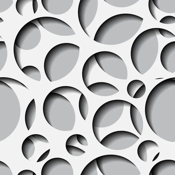 Texture sans couture - cercles coupés en papier . — Image vectorielle