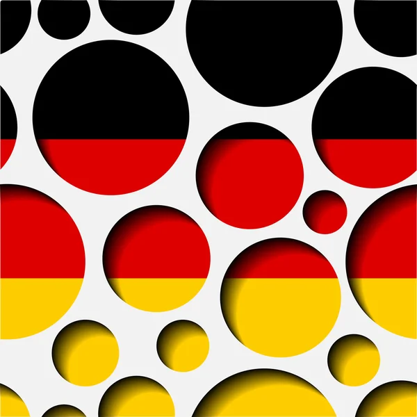 Texture - cercles coupés en papier. Drapeau allemand . — Image vectorielle