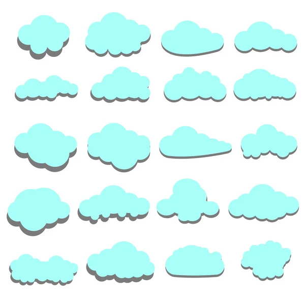 Set regenwolken. — Stockvector