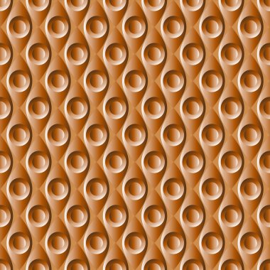 Kesintisiz geometrik kahverengi plastik kalıp