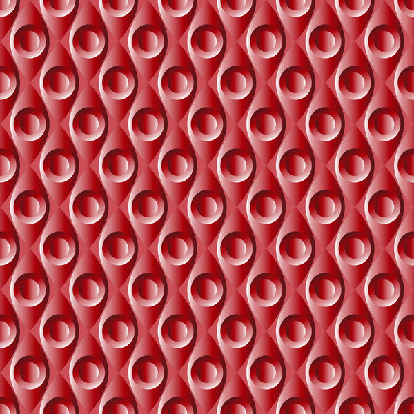 Бесшовный геометрический красный пластиковый узор
