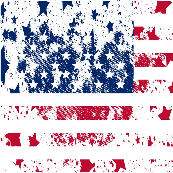 Векторний прапор США гранж. Стокова Ілюстрація