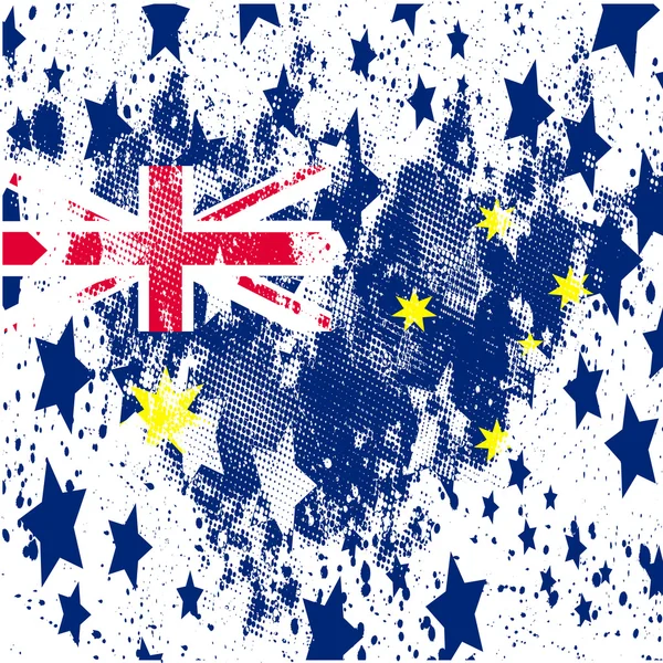 Векторний прапор Австралійський гранж. Ліцензійні Стокові Ілюстрації