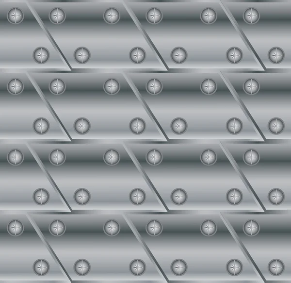 Texture vectorielle sans couture avec vis et plaques métalliques — Image vectorielle