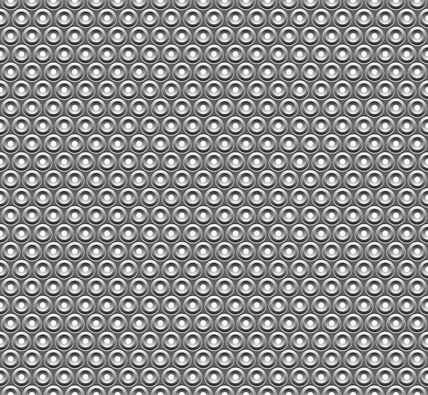 Cercles métalliques gris géométriques sans couture ensemble motif dames — Image vectorielle