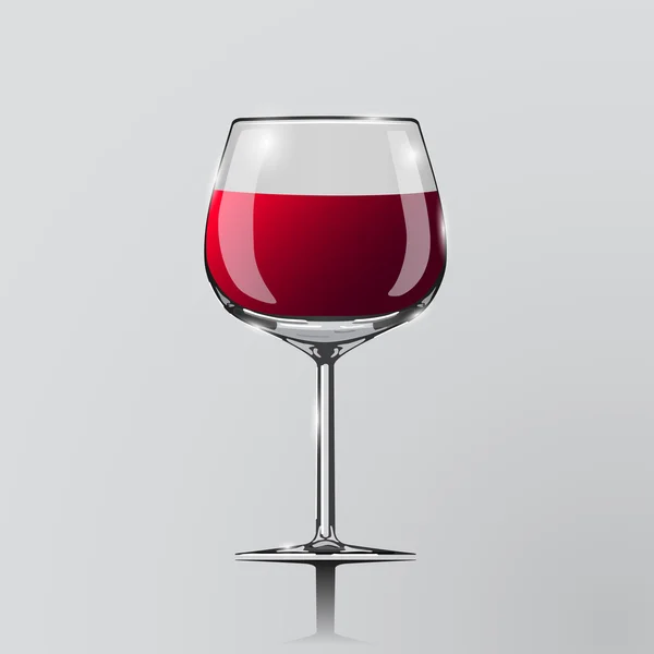 Ilustración vectorial realista de una copa de vino . — Archivo Imágenes Vectoriales