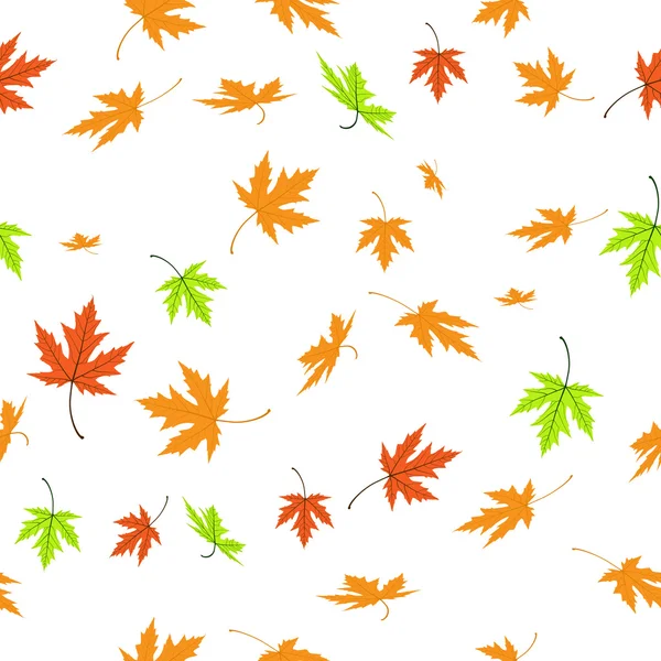 Maple Leaves. Seamless texture — Stock Vector