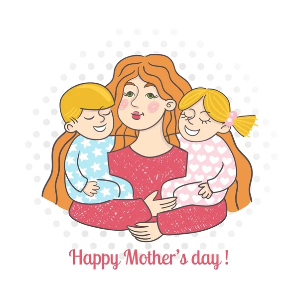 Happy mother day vector card. — Stock Vector