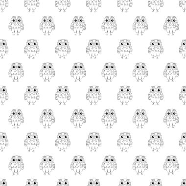 baykuş vektör seamless modeli.
