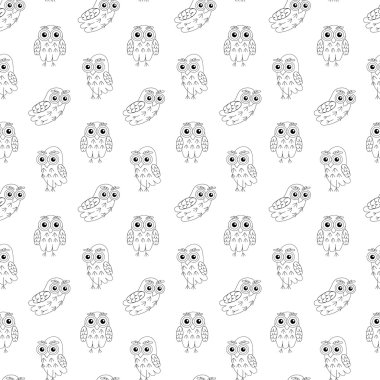 baykuş vektör seamless modeli.