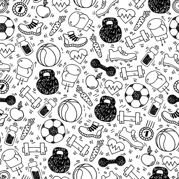 Spor beyaz ve siyah Dikişsiz desen vektör.