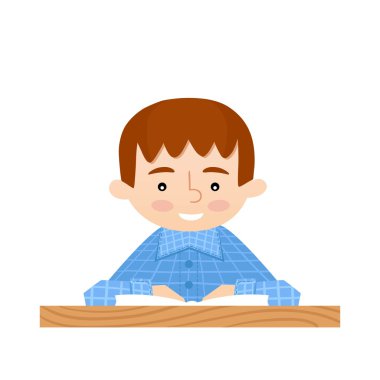 Öğrenci masasında oturup kitap okumak.