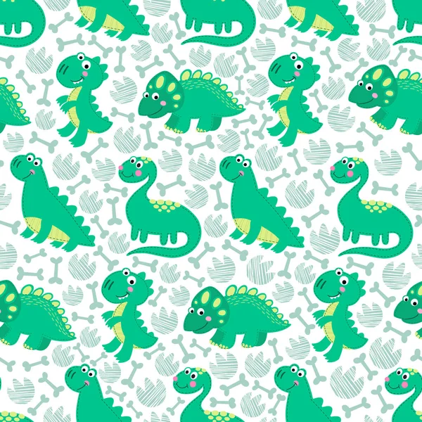 stock vector Baby dinosaur seamless pattern vector. Design kids. Boy clipart. Dinosaur digital paper. Illustration, patch, fabric