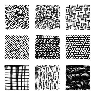 Mürekkep elle çizilmiş vektör tasarım öğeleri kümesi.