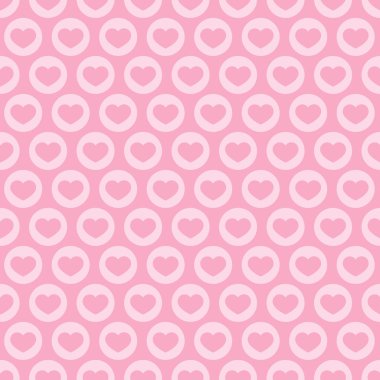 Pembe Kalp vektör seamless modeli