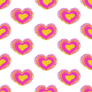 parlak kalp vektör seamless modeli