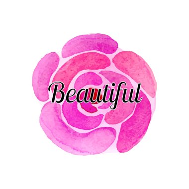 Suluboya çiçek ve güzel vektör set