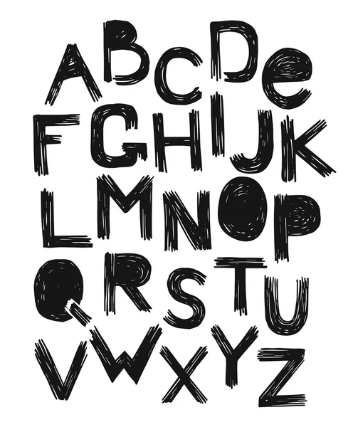 Alphabet skrabble grunge style  vector. english — Stock Vector