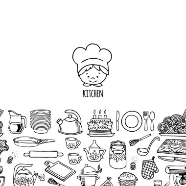 Mutfak gereçleri ve cihaz yatay banner