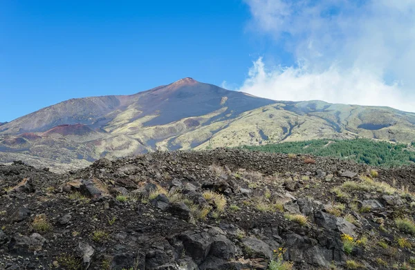 Etna Dağı, yoldan alttan görünüm