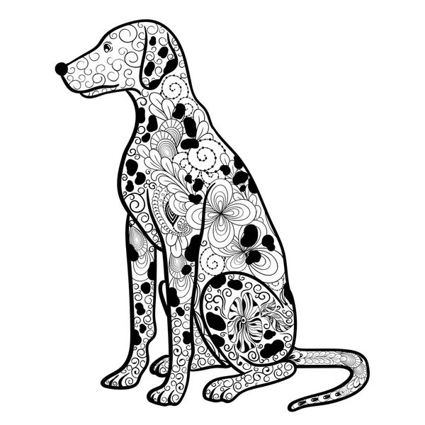 Dalmatian dog doodle — Stock Vector