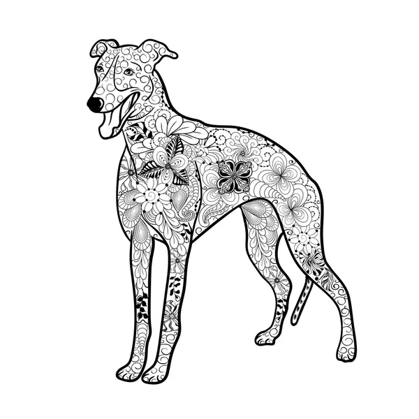 Doodle pies charcik — Wektor stockowy
