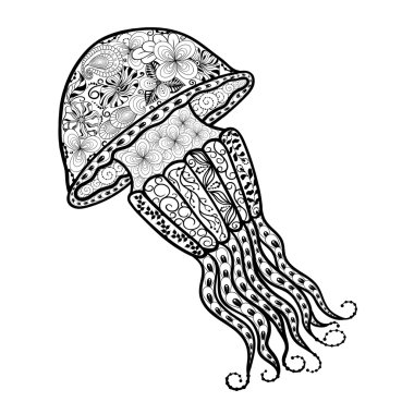 Denizanası illüstrasyon doodle