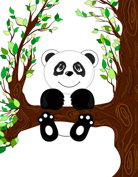 Panda cartoon illustration — Stock Vector