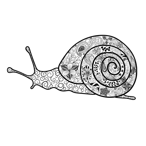 Illustration de Caniche escargot — Image vectorielle