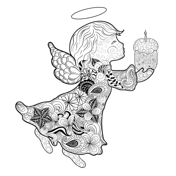 Πάσχα doodle Άγγελος — Διανυσματικό Αρχείο