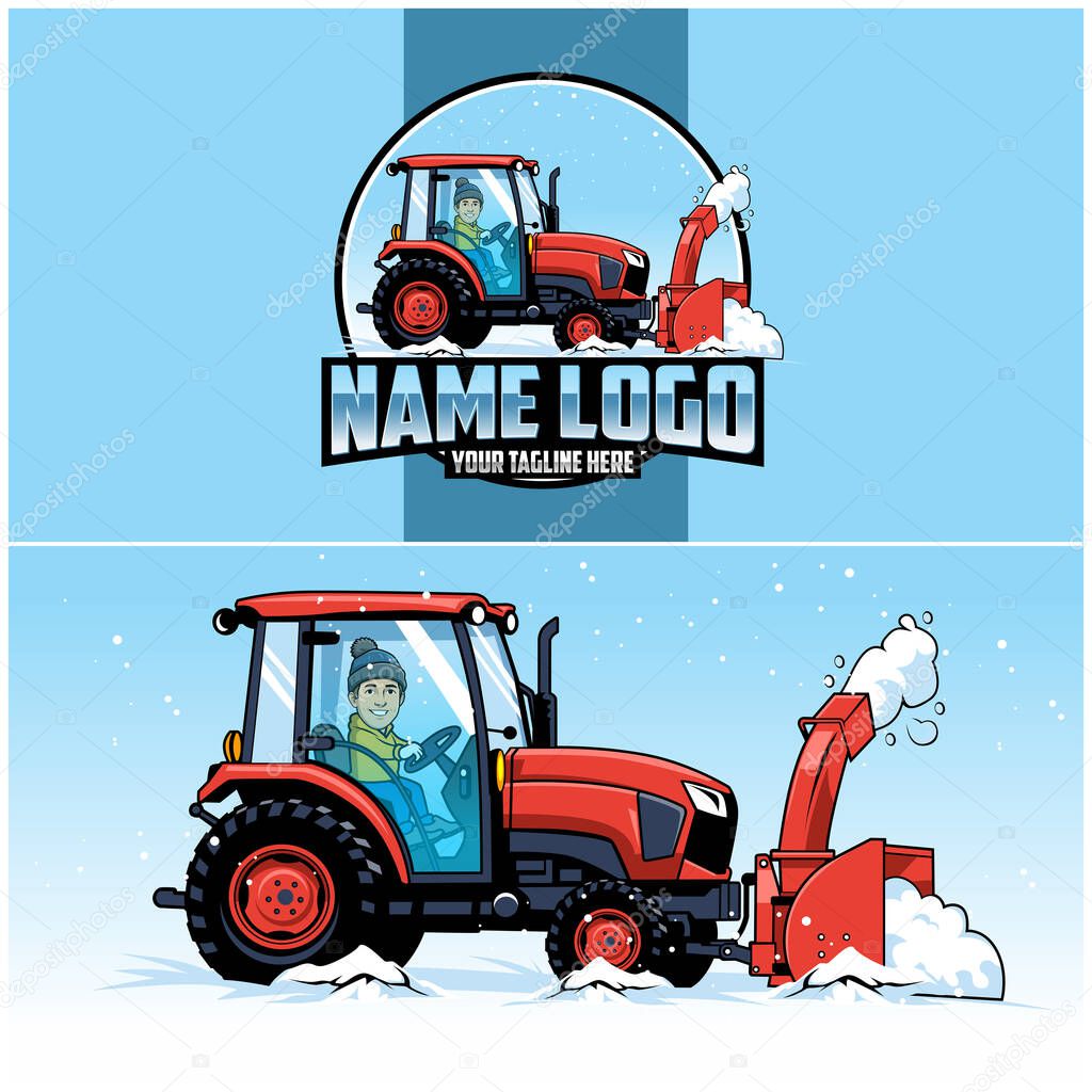 Truck snow plowing badge logo template. Snow removal services company logo design template. If you have difficulty changing text or color, please contact me. (Whatsapp: +6285708466846) (Email: yuliohengky@gmail.com)
