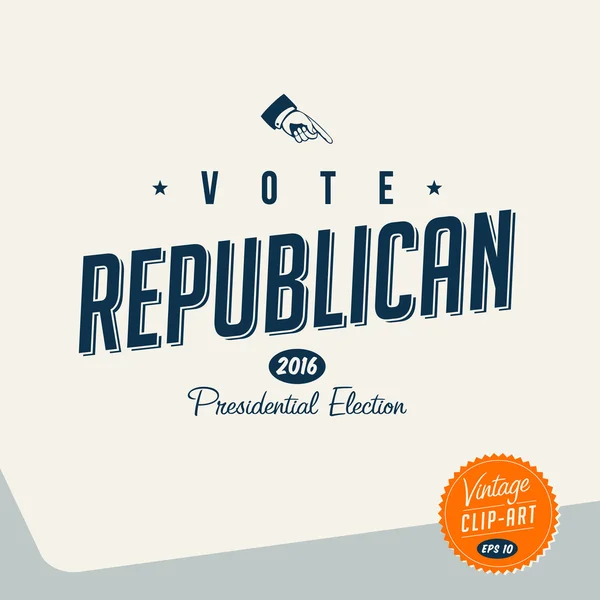 Clip Art Style Vintage - Vote républicain - Vector EPS10 — Image vectorielle