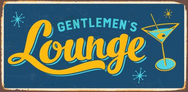 Vintage Metal işareti Gentlemen's Lounge