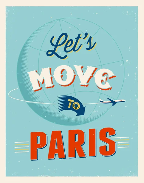 Давай переедем в Париж. — стоковый вектор
